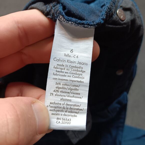 Calvin Klein Jeans Women 6 Blue Skinny Leg Mid Rise Stretch Pants - Picture 7 of 11